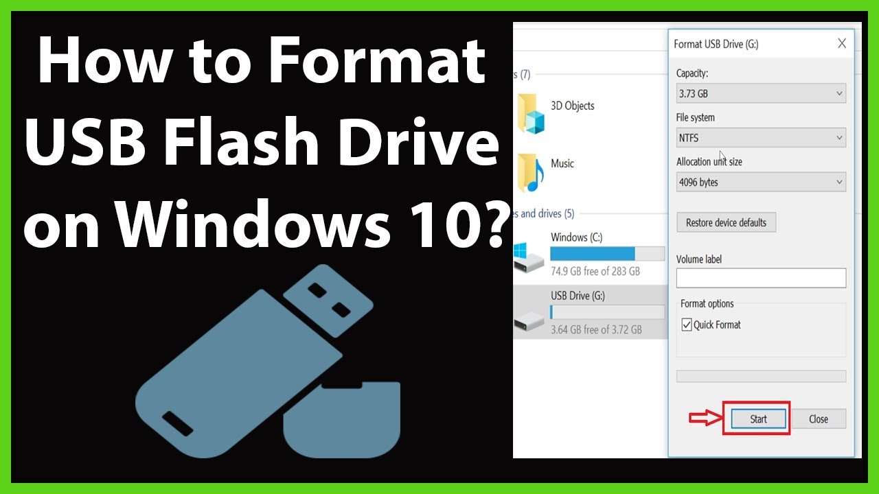 windows 10 format usb disk for mac and pc